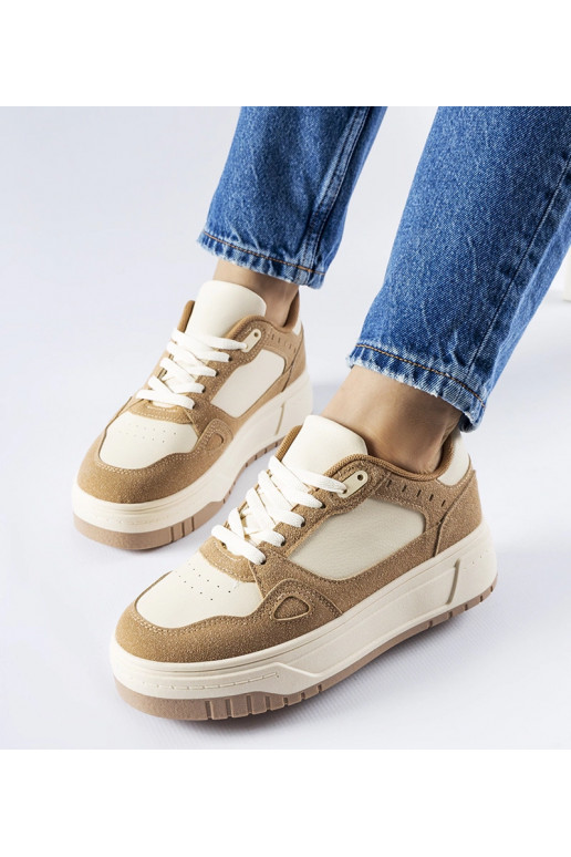 Beige-weiße Plateau-Sneakers „Pomona“