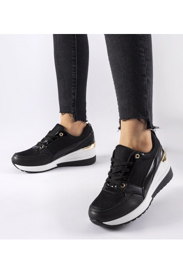 Schwarze Gauvin-Keilsneakers