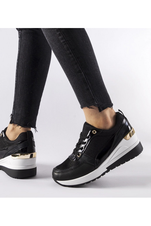 Schwarze Gauvin-Keilsneakers