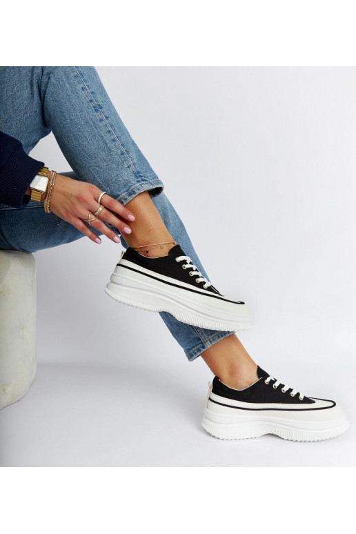 Schwarze Plateau-Sneakers Plesio