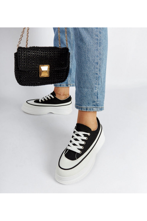 Schwarze Plateau-Sneakers Plesio