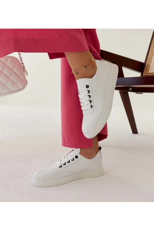 Weiße Sneaker aus Ökoleder Sandrine
