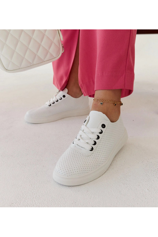 Weiße Sneaker aus Ökoleder Sandrine