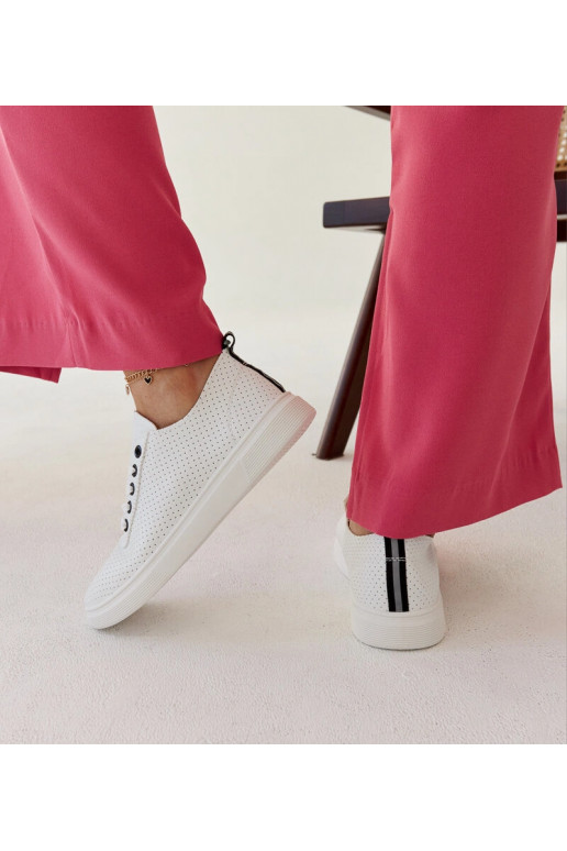 Weiße Sneaker aus Ökoleder Sandrine
