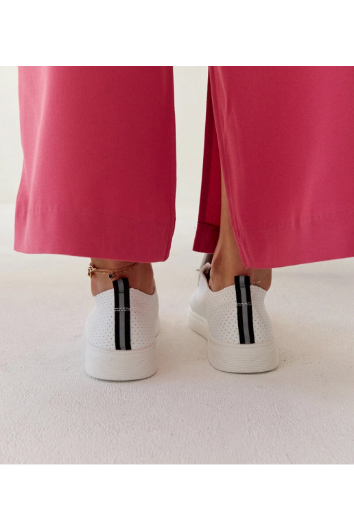 Weiße Sneaker aus Ökoleder Sandrine