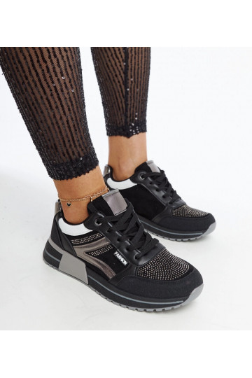 Schwarze Plateau-Sneaker... 2