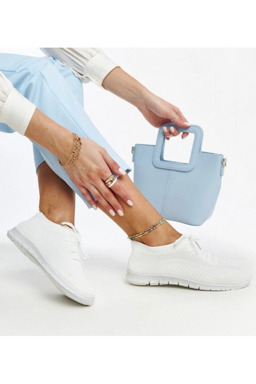 Sneakers Zahira aus weißem Stoff