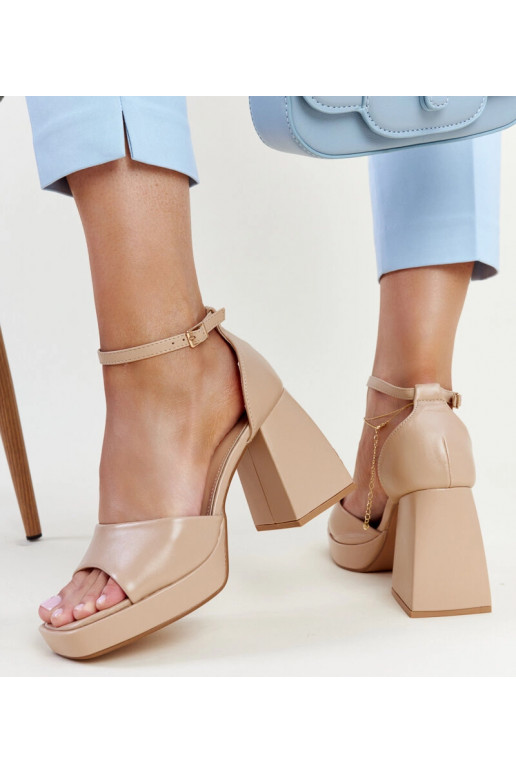 Vesna dunkelbeige High Heel Sandalen