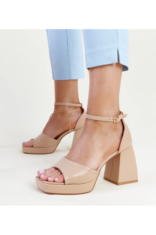 Vesna dunkelbeige High Heel Sandalen