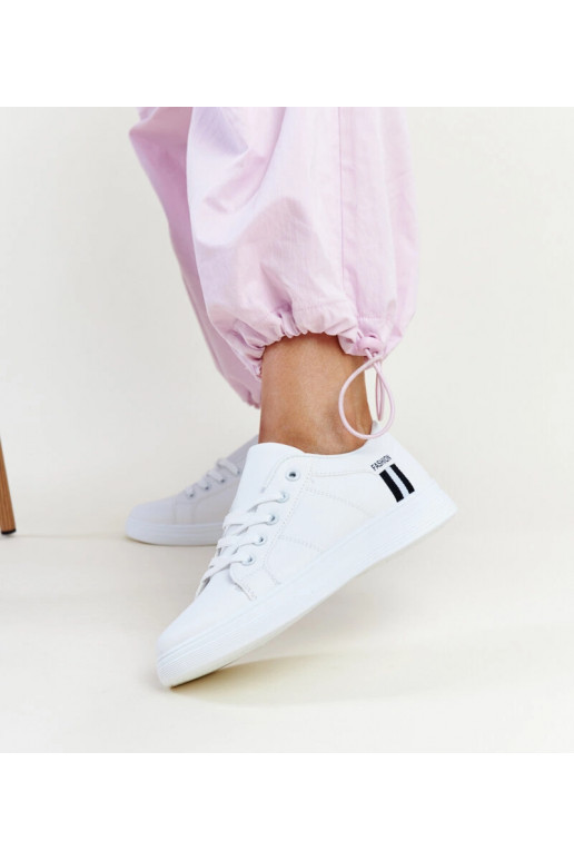 Weiße Damen Sneaker Schnürsneaker...