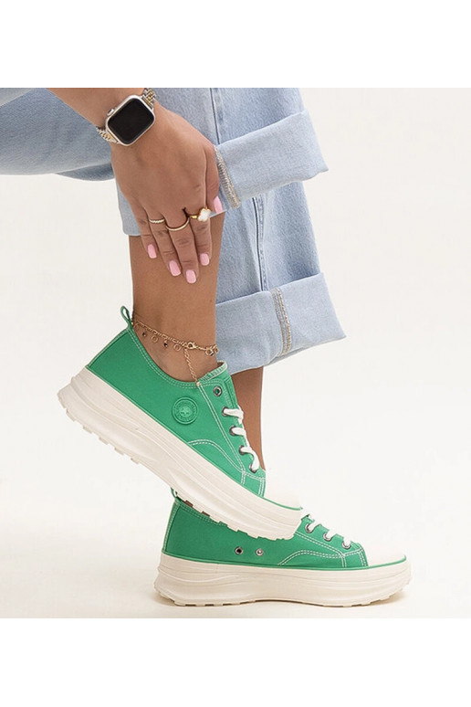 Grüne klobige Sneakers Big Star NN274130