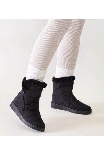 Schwarze Schneestiefel mit...
