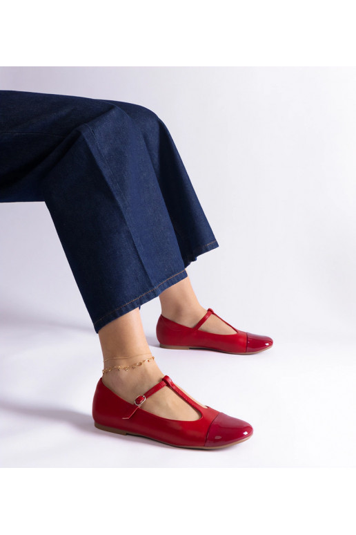 Gloriana rote Lackleder-Ballerinas...