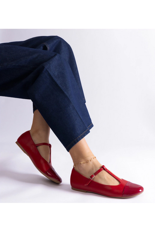 Gloriana rote Lackleder-Ballerinas...