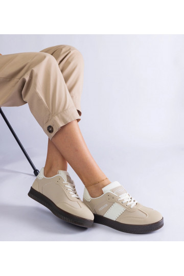 Beige Plateau-Sneaker mit... 2