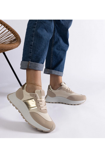 Beige Cremorna Plateau-Sneaker 2