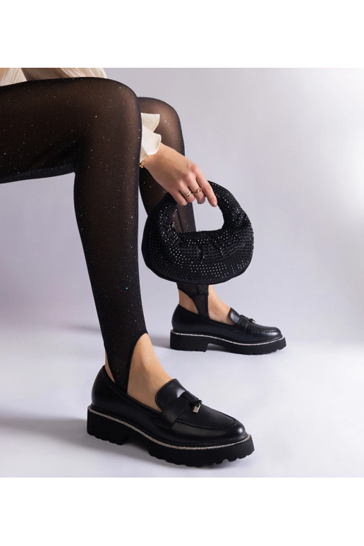 Schwarze Loafer aus Kunstleder mit... Schwarze Loafer aus Kunstleder mit...