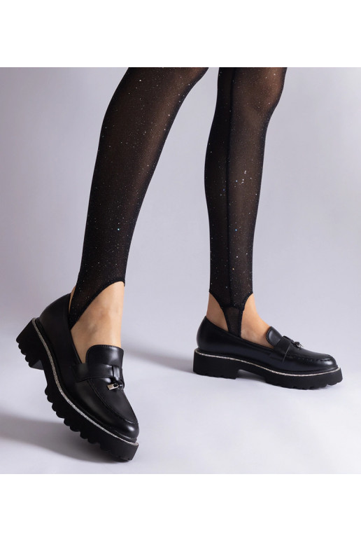 Schwarze Loafer aus Kunstleder mit... Schwarze Loafer aus Kunstleder mit...