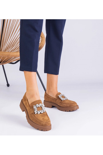 Braune Damen-Mokassins aus... 2