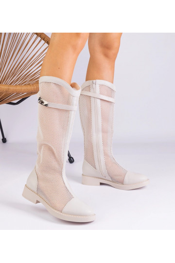 Weiße hohe Stiefel aus... 2