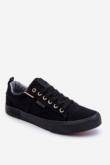 Niedrig für Männer  lässige Schuhe Big Star KK174002 schZuarze Farbe