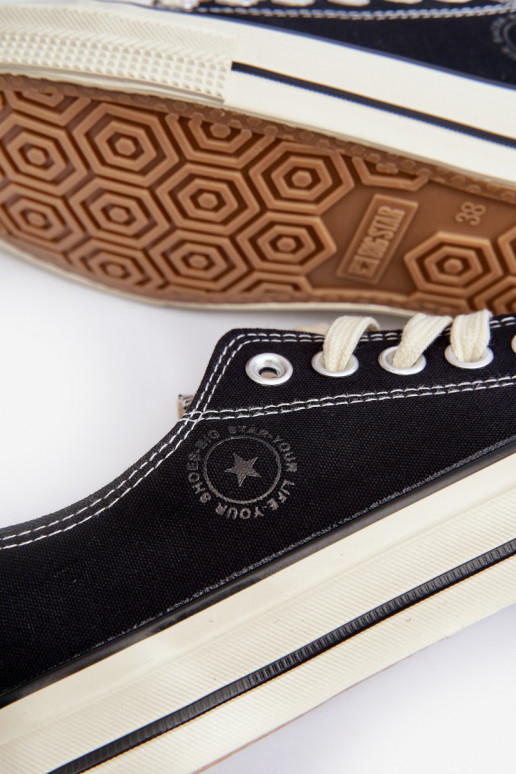 Niedrig Freizeitschuhe Big Star NN274269 schZuarze Farbe