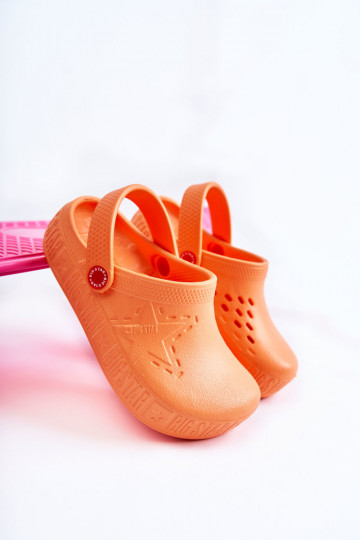 Kindisch Leichte Hausschuhe Crocs Big Star II375008 orange Farbe 2