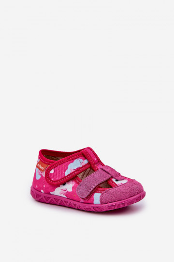 Milami Kinder-Slipper mit Klettverschluss IN Einhörner rosa Farbe Reathiana