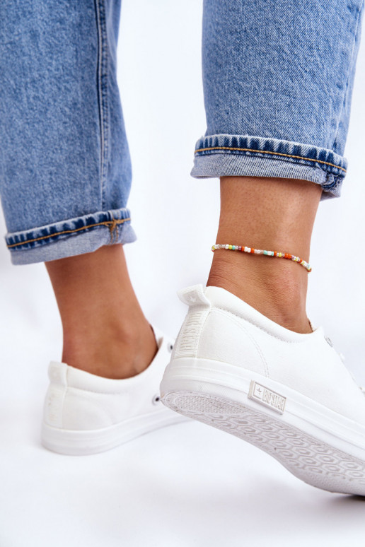 Feminin Glatt Turnschuhe mit flacher Sohle Big Star LL274058 Zueiße Farbe Feminin Glatt Turnschuhe mit flacher Sohle Big Star LL274058 Zueiße Farbe