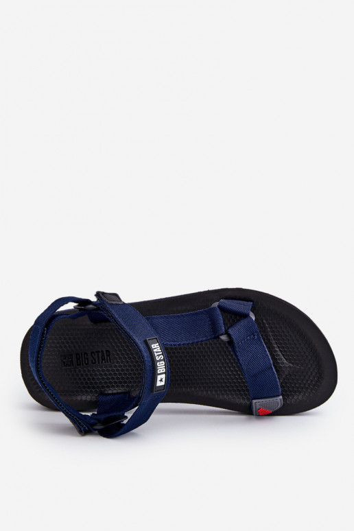 Männlich Sandalen mit Klebeverschlüssen Big Star DD174718 Dunkelblau