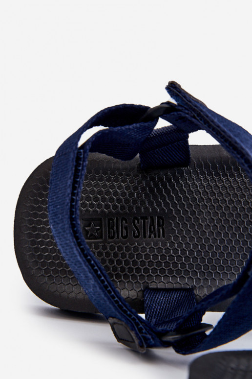 Männlich Sandalen mit Klebeverschlüssen Big Star DD174718 Dunkelblau