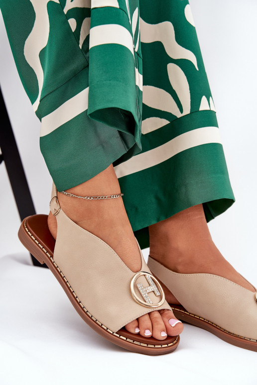 gleichschenklig Eleganter Stil Sandalen mit Ornamenten Beige Iseliria gleichschenklig Eleganter Stil Sandalen mit Ornamenten Beige Iseliria