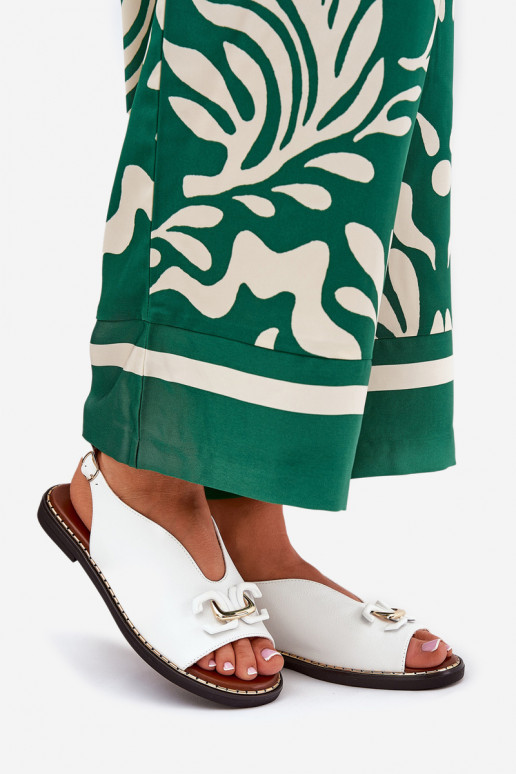 Sandalen mit breiten Absätzen mit Ornamenten aus Öko-Leder Zueiße Farbe Tillireta