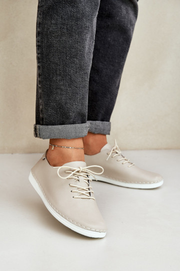 Schnürschuhe aus Naturleder D&A LR51-645 in Sand 2