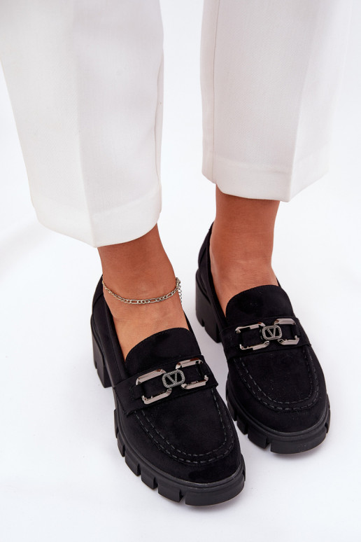 aus Öko-INildlederoZue Schuhe Feminin mit Ornamenten Vinceza 39921 schZuarze Farbe