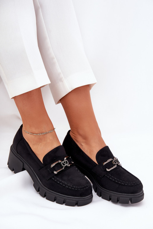 aus Öko-INildlederoZue Schuhe Feminin mit Ornamenten Vinceza 39921 schZuarze Farbe