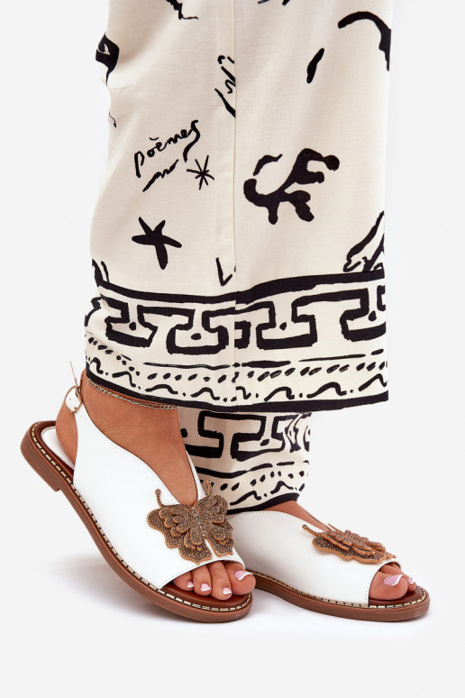 Damensandalen mit breiten Absätzen mit Ornamenten Zueiße Farbe Setorina