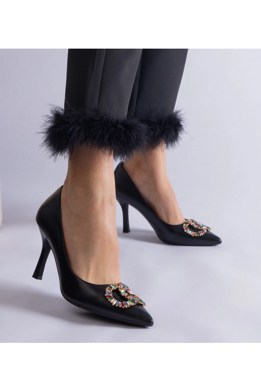 Schwarze High Heels mit bunten... Schwarze High Heels mit bunten...