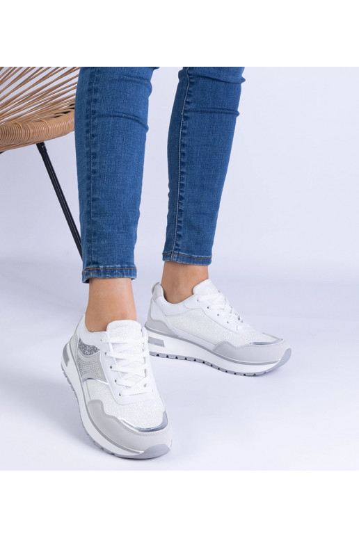 Weiße Sneakers mit Glitzer und...