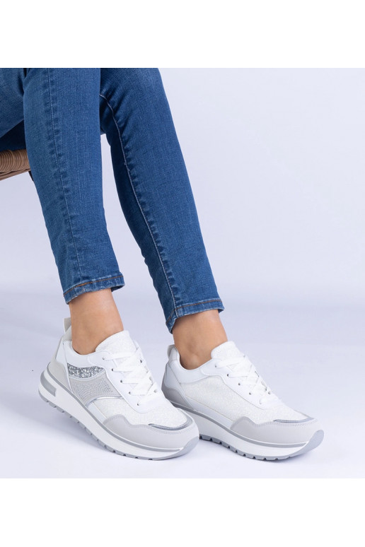 Weiße Sneakers mit Glitzer und...