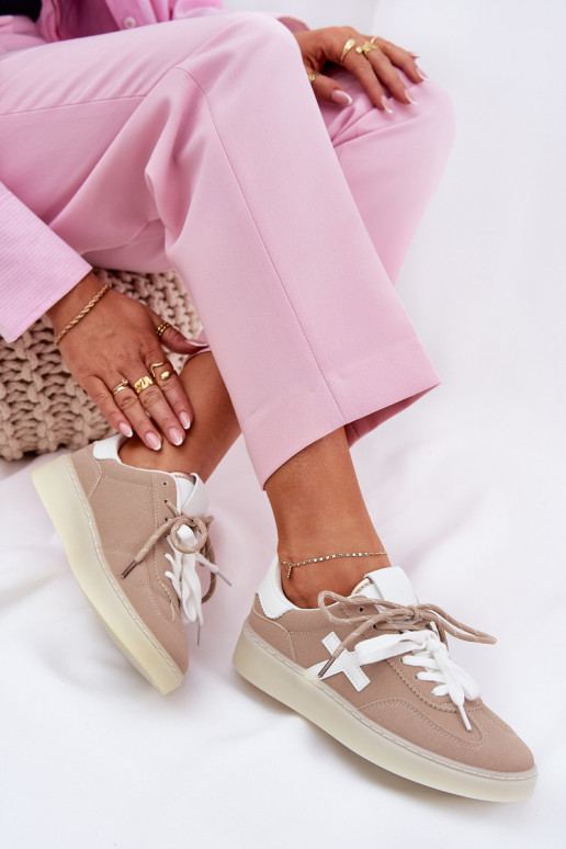 Niedrig Turnschuhe Feminin Beige Zelevelis Niedrig Turnschuhe Feminin Beige Zelevelis