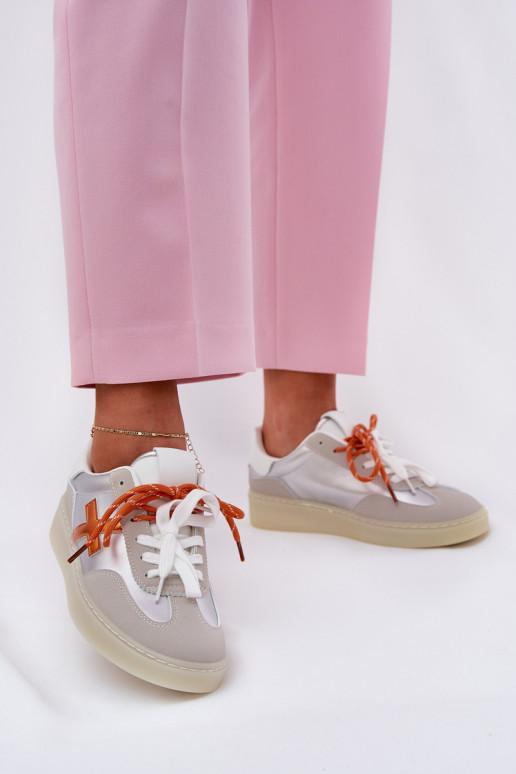 Niedrig Turnschuhe Feminin Silberfarbe Zelevelis Niedrig Turnschuhe Feminin Silberfarbe Zelevelis