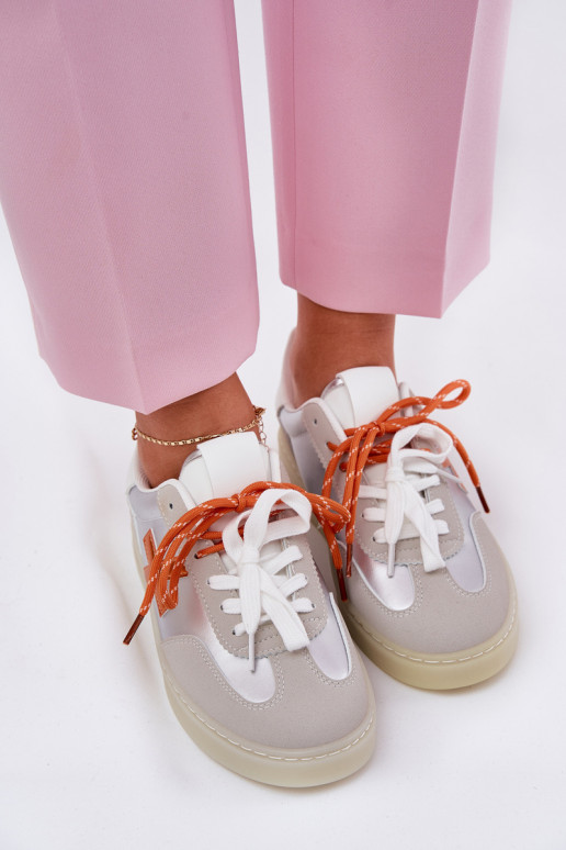 Niedrig Turnschuhe Feminin Silberfarbe Zelevelis Niedrig Turnschuhe Feminin Silberfarbe Zelevelis