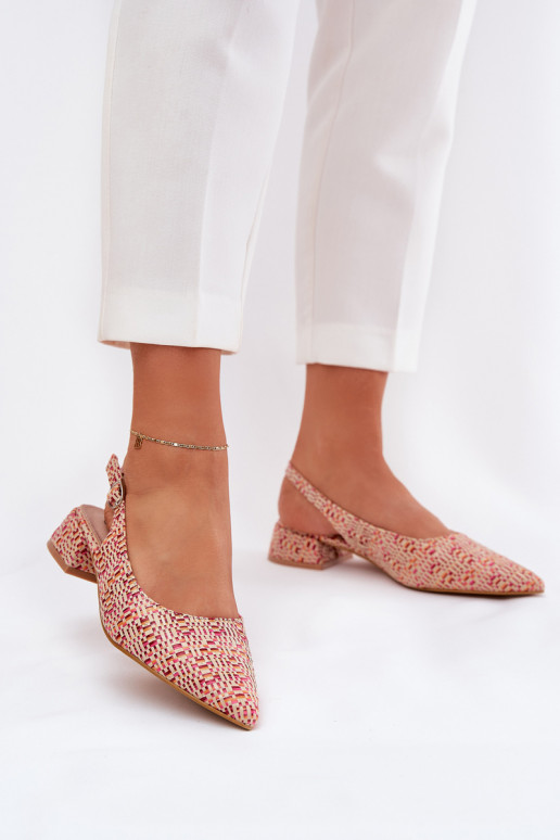 gemusterte Sandalen Feminin Ermöglicht Subtilm Obcasie Verschiedene Farben Jorela