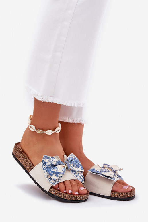 Feminin Hausschuhe mit Bändern mit einer Plattform blaue Farbe Lisandrea Feminin Hausschuhe mit Bändern mit einer Plattform blaue Farbe Lisandrea