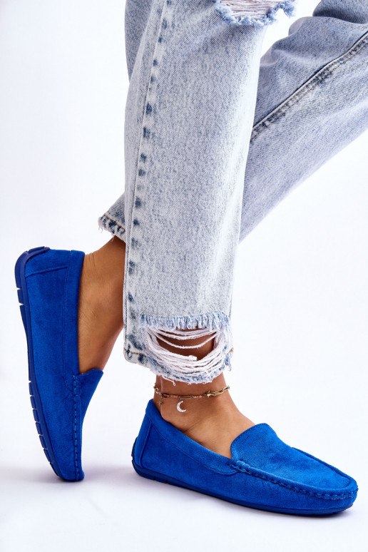 INildledermokassins Feminin blaue Farbe Morreno INildledermokassins Feminin blaue Farbe Morreno