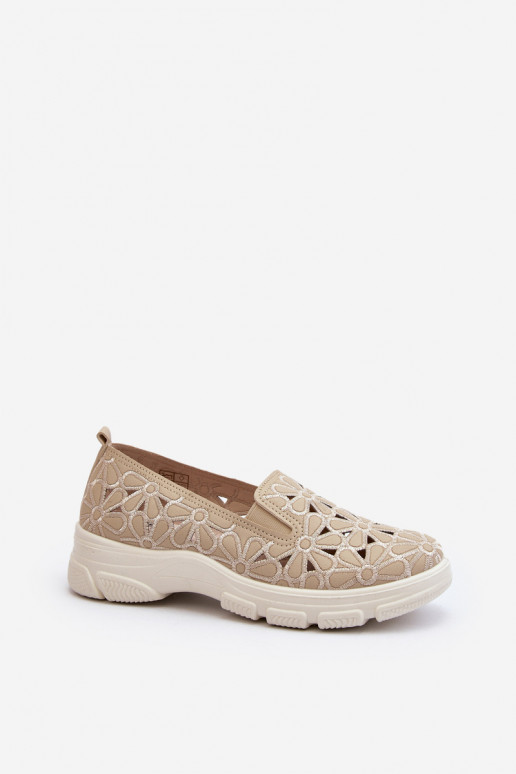 mit durchbrochenen Elementen Schuhe Feminin Beige Emilei mit durchbrochenen Elementen Schuhe Feminin Beige Emilei