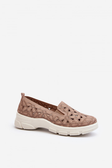 mit durchbrochenen Elementen Schuhe Feminin pinke Farbe Emilei 2