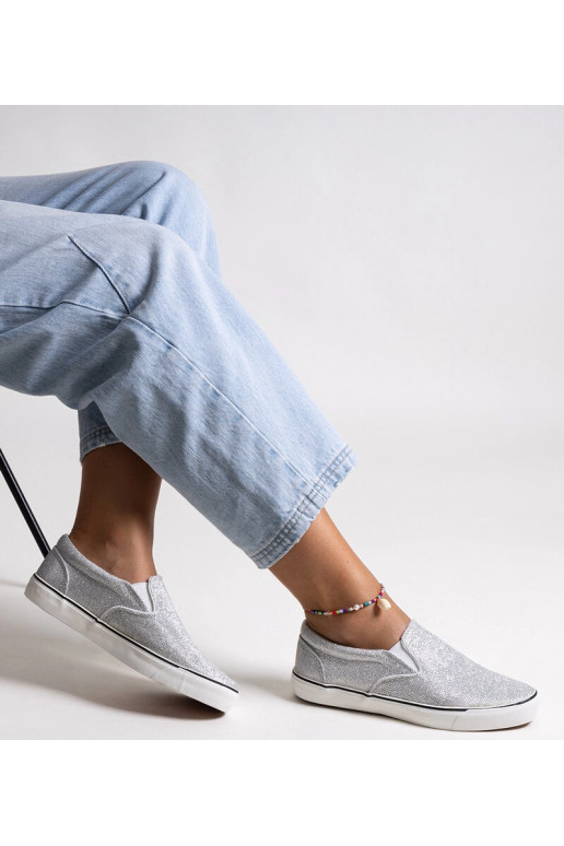 Silberne glänzende Sneakers Lublubah Silberne glänzende Sneakers Lublubah