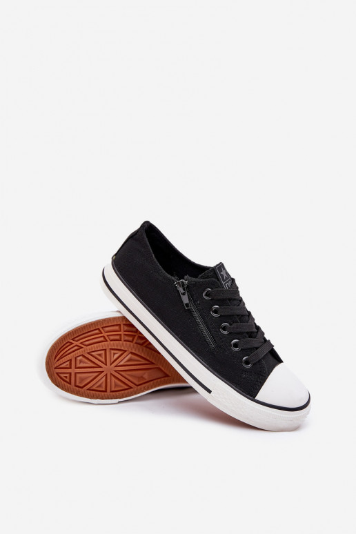 Kindisch Turnschuhe mit flacher Sohle mit Schnürsenkeln schZuarze Farbe Es mussrgo Kindisch Turnschuhe mit flacher Sohle mit Schnürsenkeln schZuarze Farbe Es mussrgo